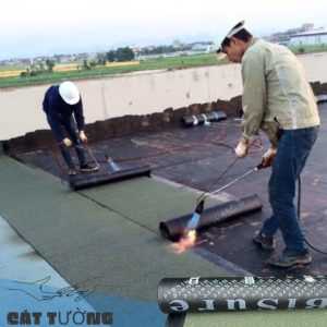 Thi công chống thấm bằng màng khò Bisure