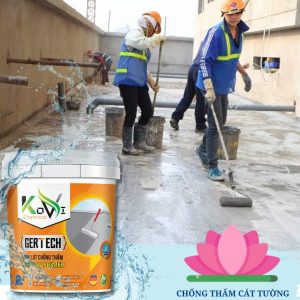 Thi công sơn lót chống thấm Kovi W Primer