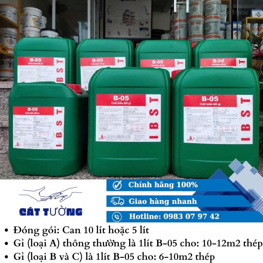 Chất tẩy gỉ sắt B05