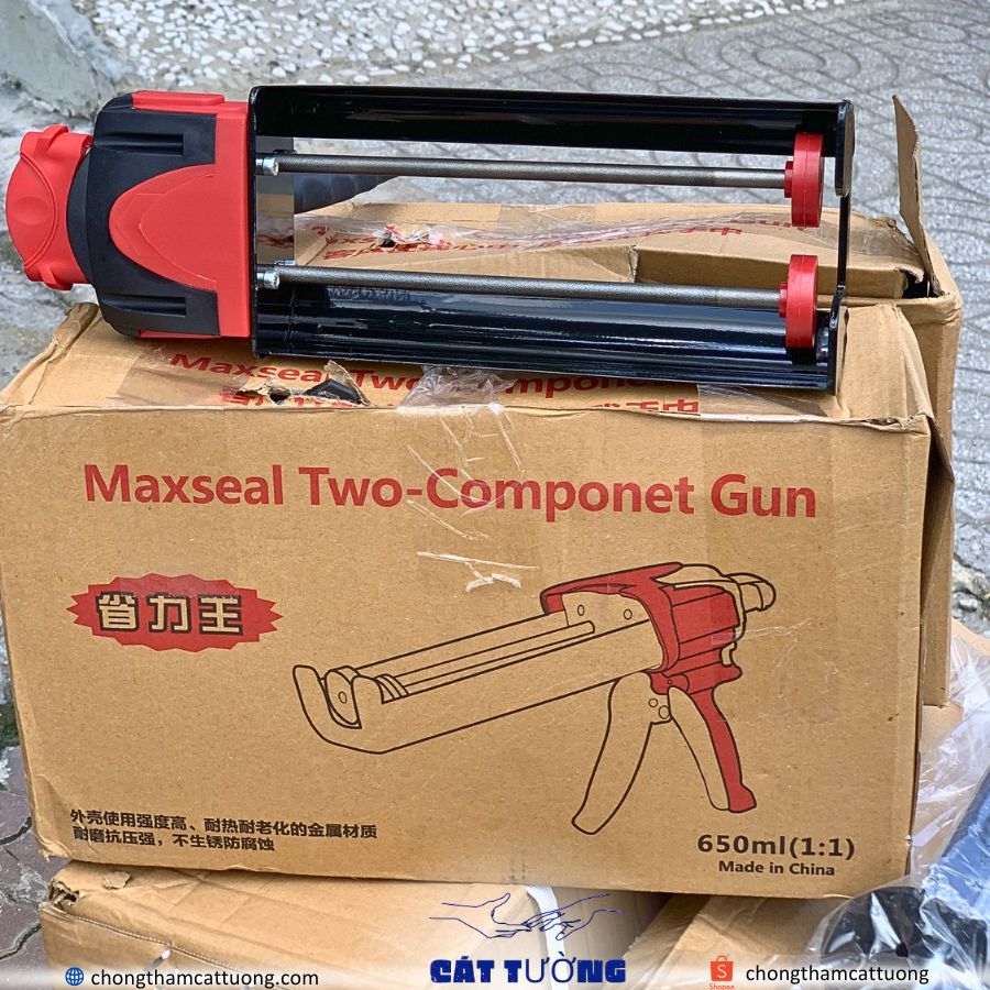 Súng bắn keo cấy thép 2 nòng